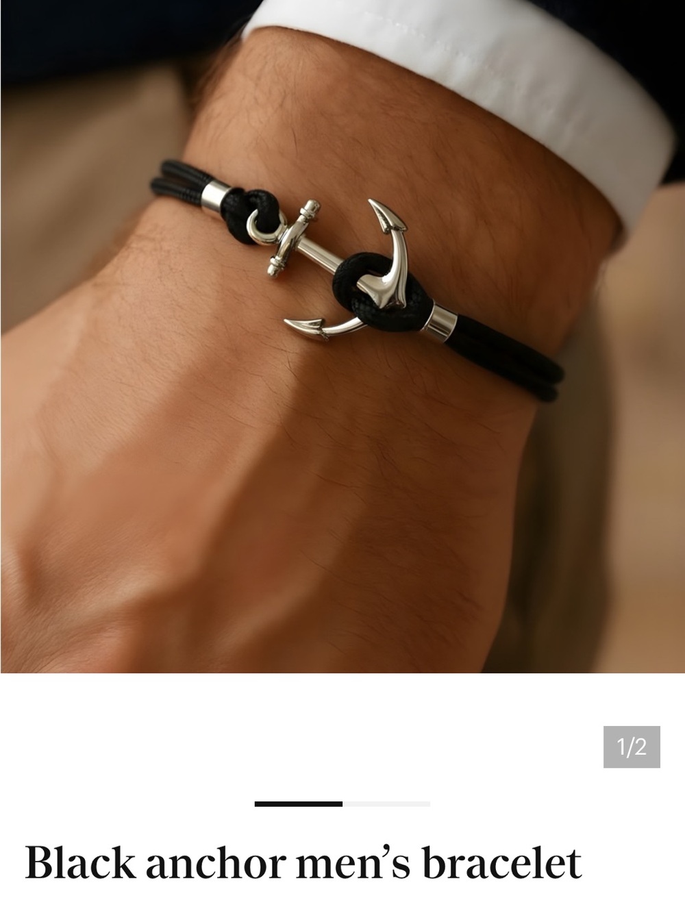 Men’s anchor bracelet
